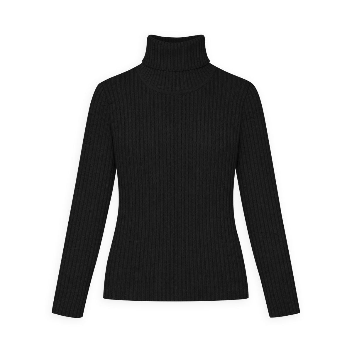 Womens Ribbed Knit Turtleneck Soft Stretch Sweater