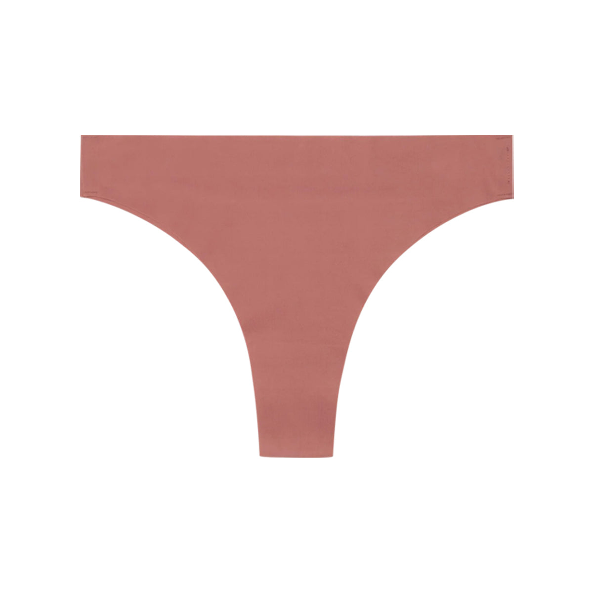 Womens Seamless Mid Rise Nylon Stretch Invisible Comfort Thong