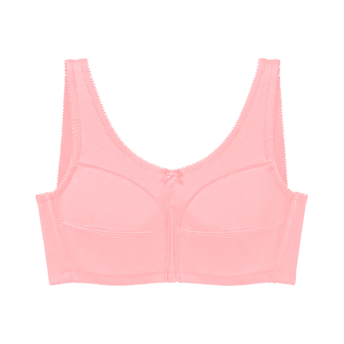Womens Plus Size Solid Wireless Back Close Adjustable Straps Bra