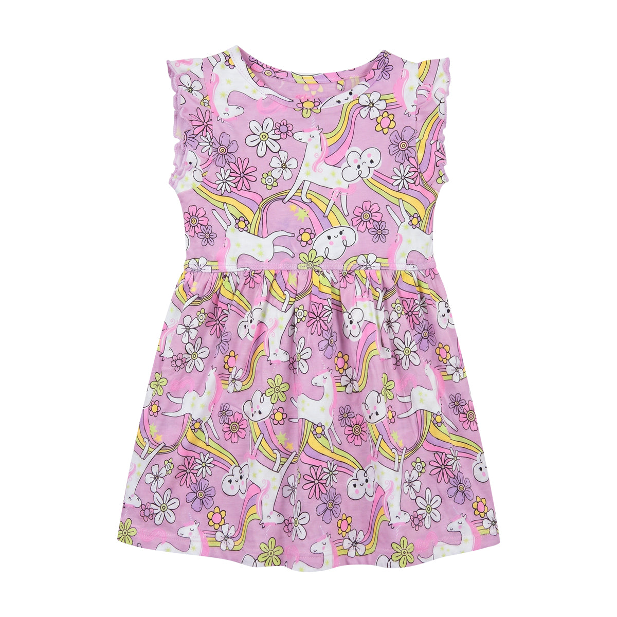 Girls Soft Cotton Printed Sleeveless Casual Summer Dress