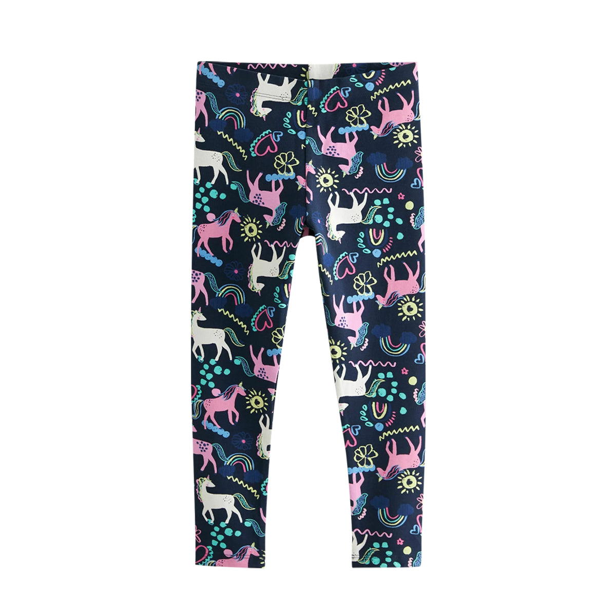 Girls Premium Cotton Jersey Printed Leggings