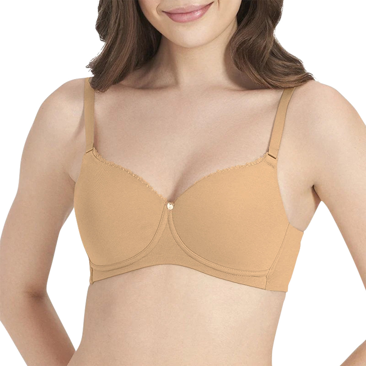Womens Padded Non-Wired Cotton T-Shirt Bra