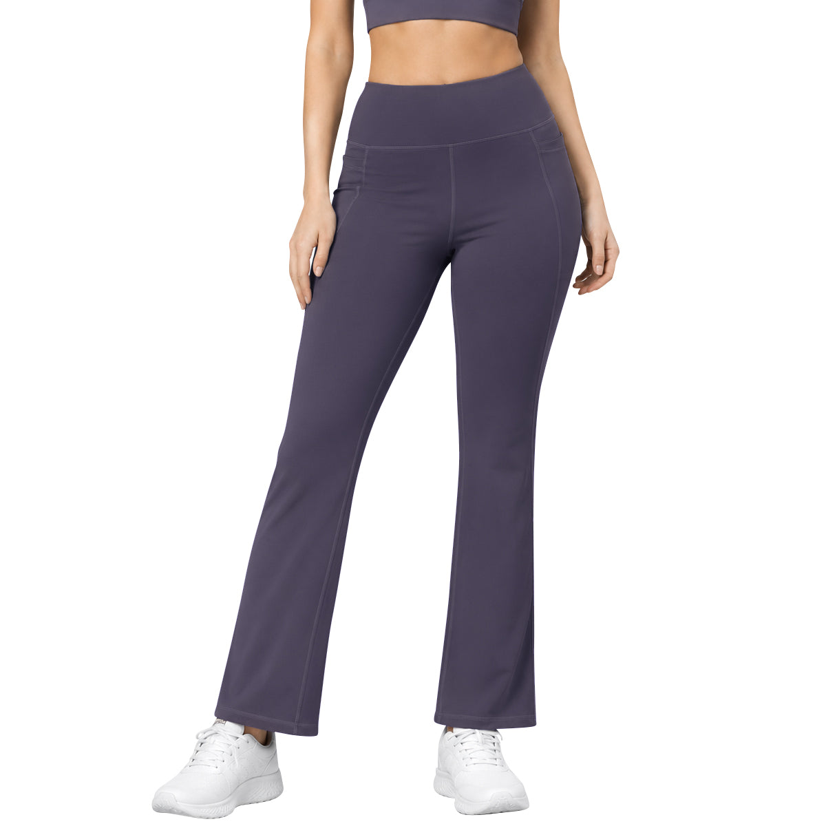 Womens High Waist Bootcut Yoga Pants with Pockets