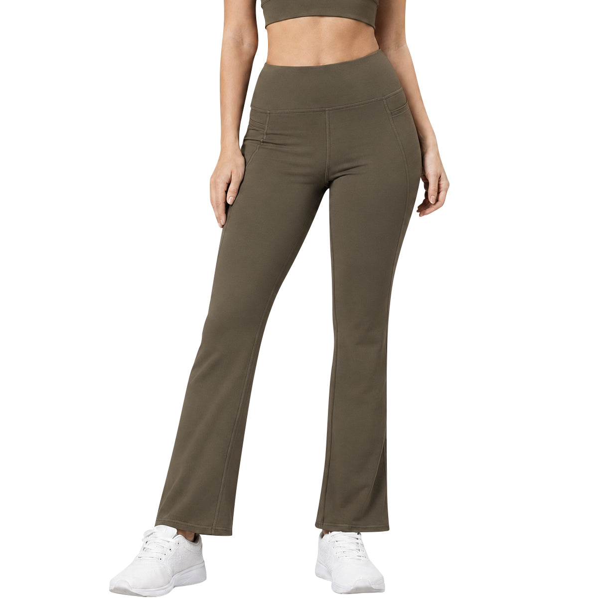 Womens High Waist Bootcut Yoga Pants with Pockets