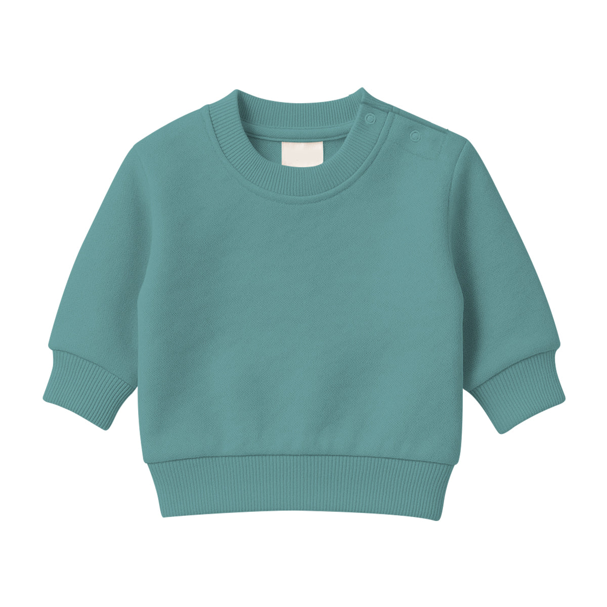 Baby Premium Soft Cotton Fleece Pullover Button Shoulder Sweatshirt