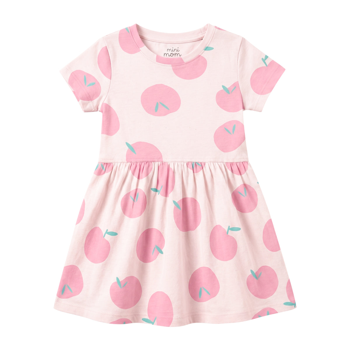 Girls Cotton Printed Short Sleeve Casual Frock Dress