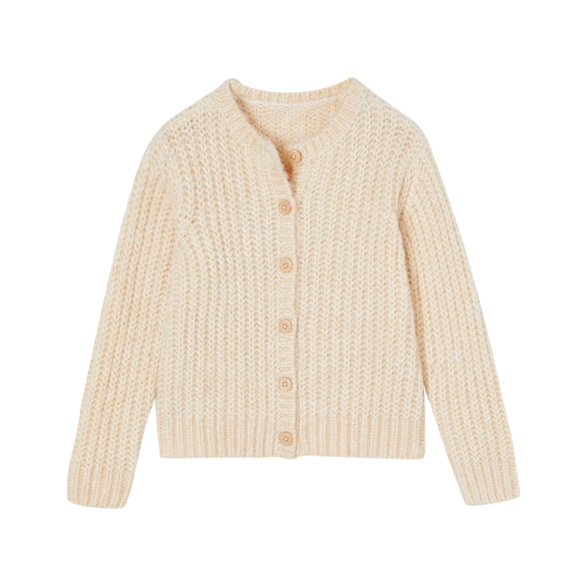 Girls Loose-Fitting Soft Knit Cardigan