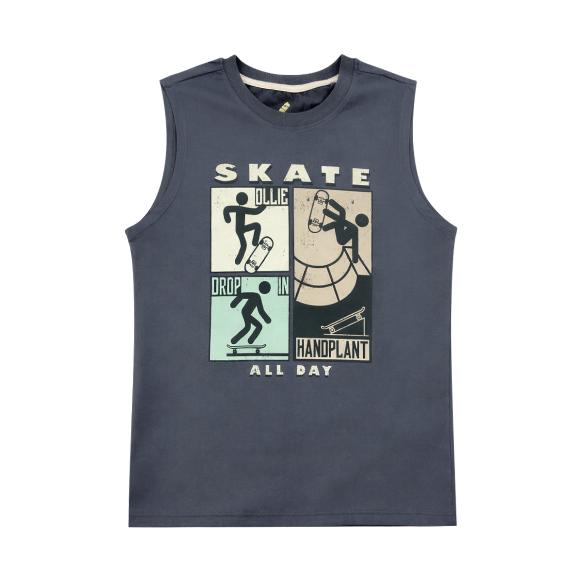 Boys Printed Sleeveless Soft Cotton & Breathable Summer Tank Top