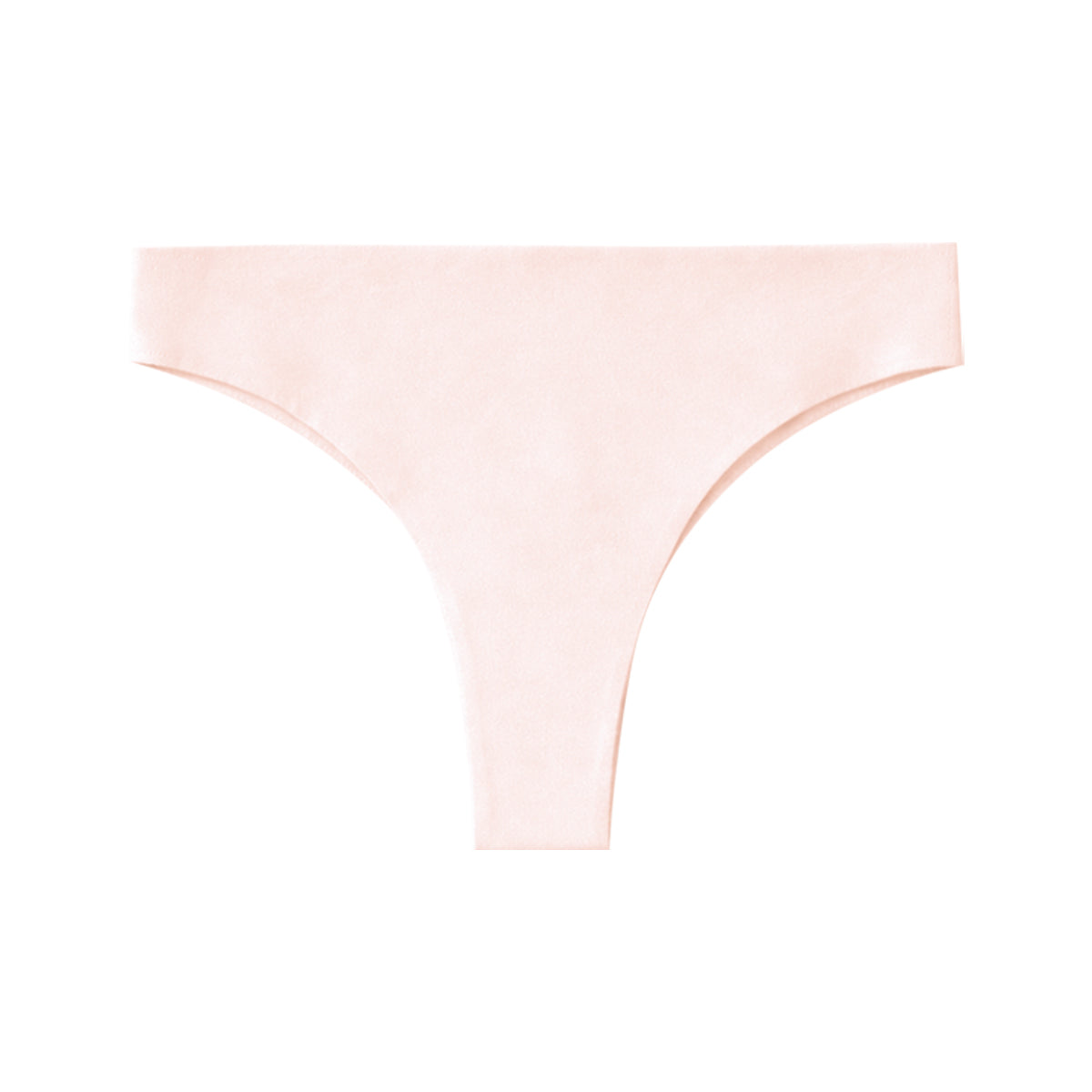 Womens Seamless Mid Rise Nylon Stretch Invisible Comfort Thong