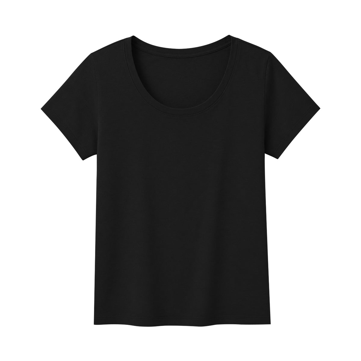 Women's Cotton Solid Scoop Neck T-Shirt