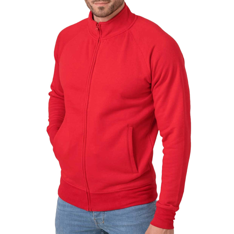 Men’s Lightweight Long-sleeve Terry Full Length Zipper Sweatshirt