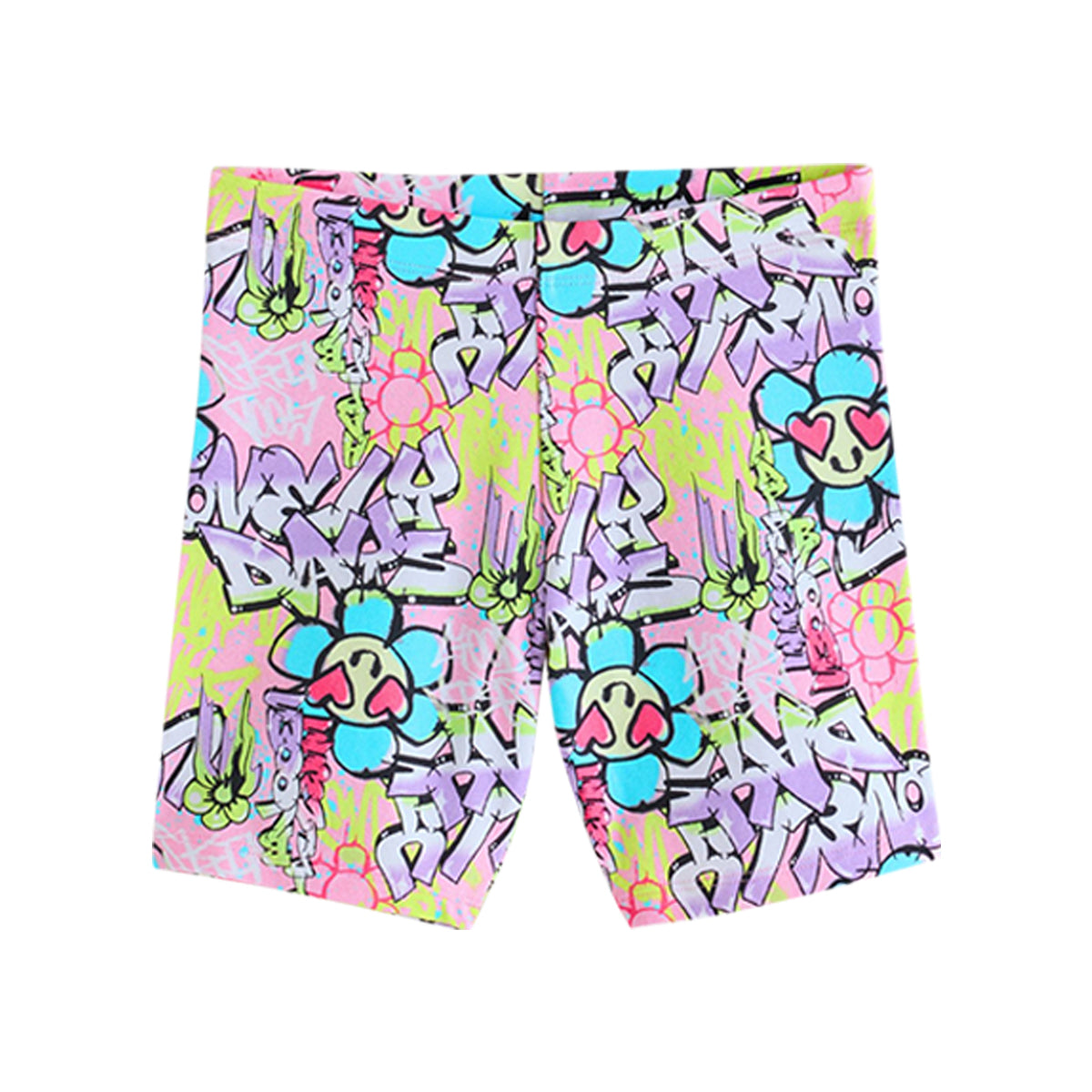 Toddlers and Young Girls Cotton‑Rich Soft & Stretchy Printed Cycle Shorts