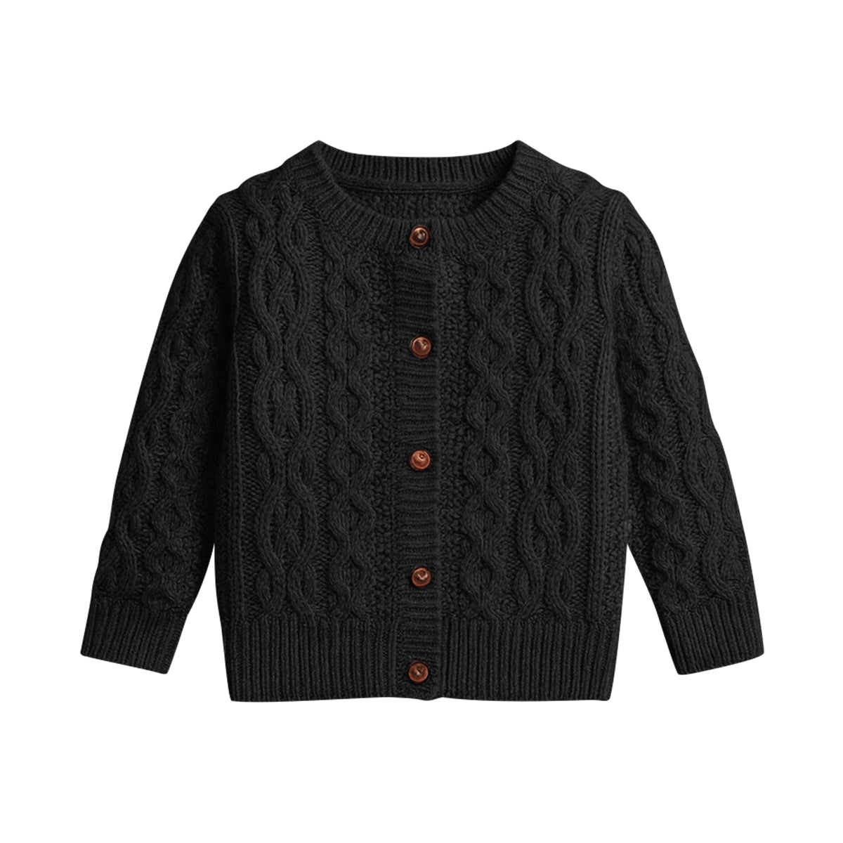 Kids Cable Knit Soft Cotton Cardigan Sweater