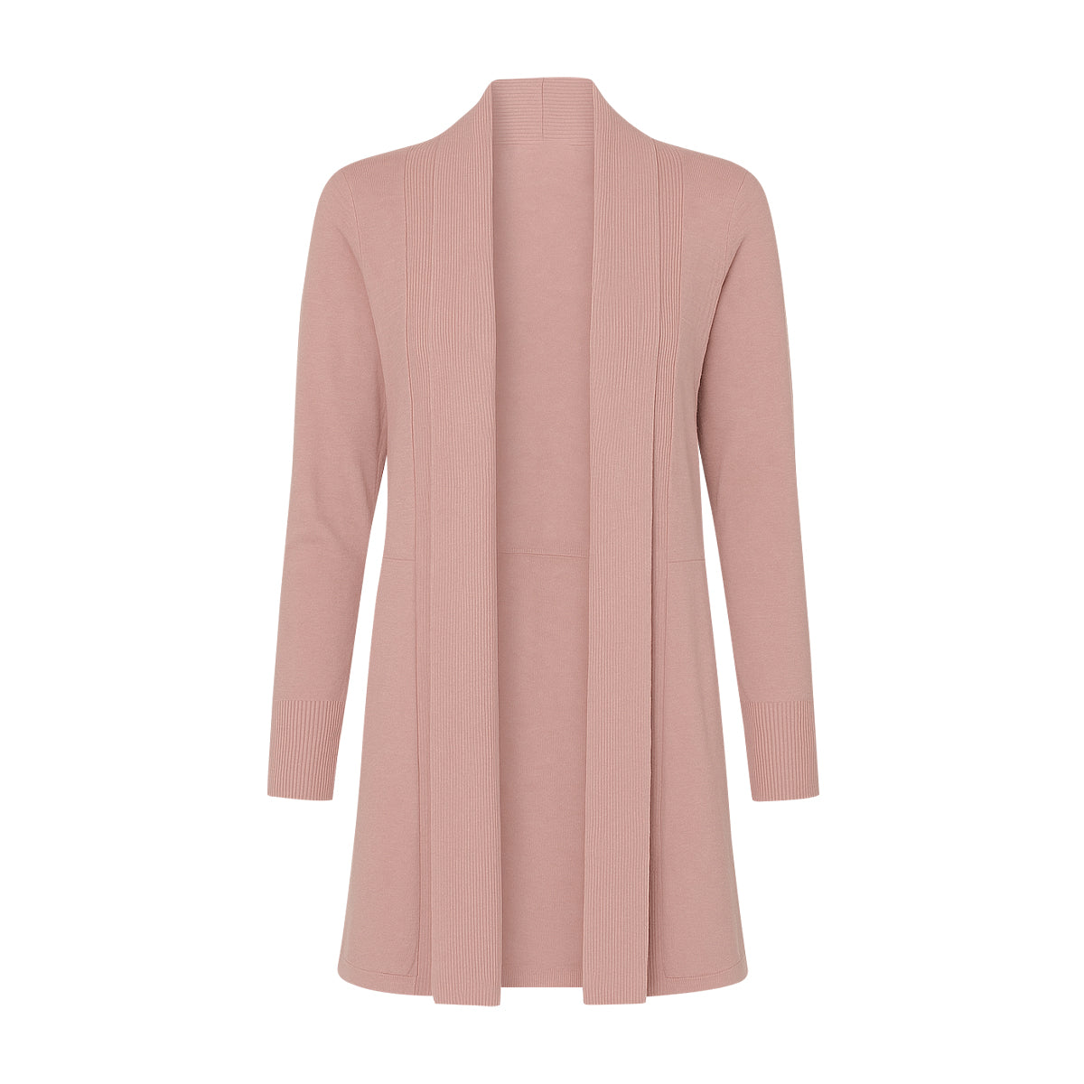 Womens Long Open Front Knit Lightweight Soft Cardigan Coat