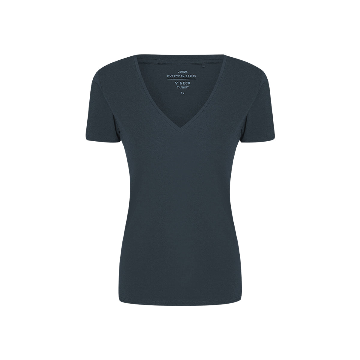 Womens V-Neck Short Sleeve Cotton Jersey T-Shirt