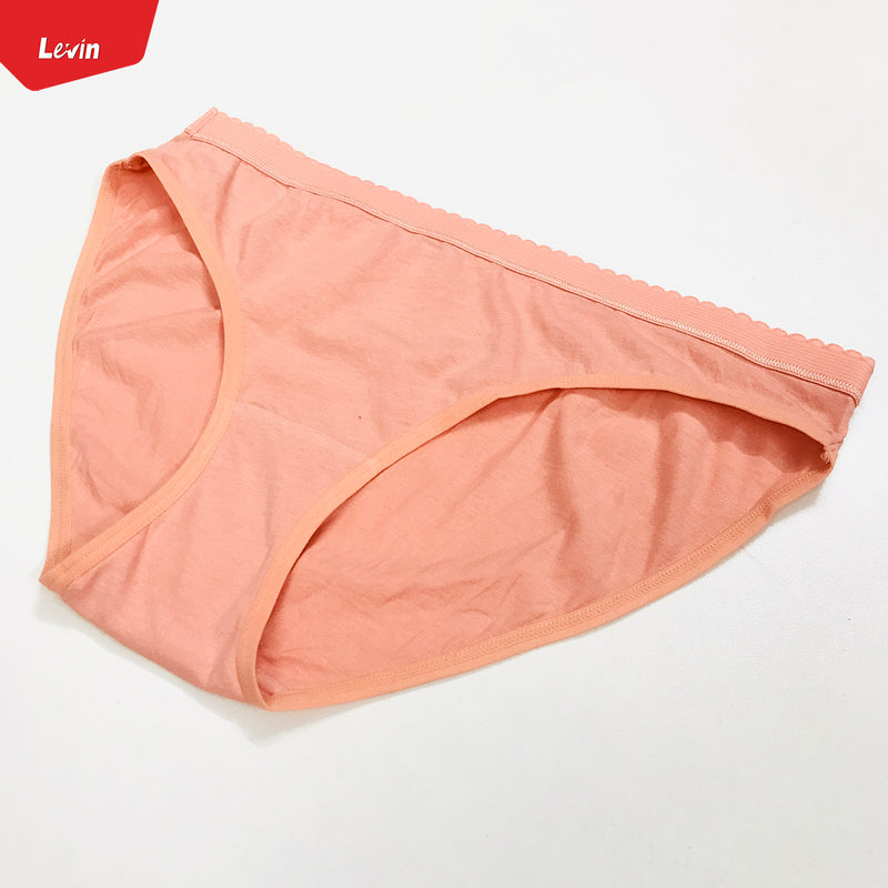 Women's Cotton Casual Elasticated Solid Color Half back panties