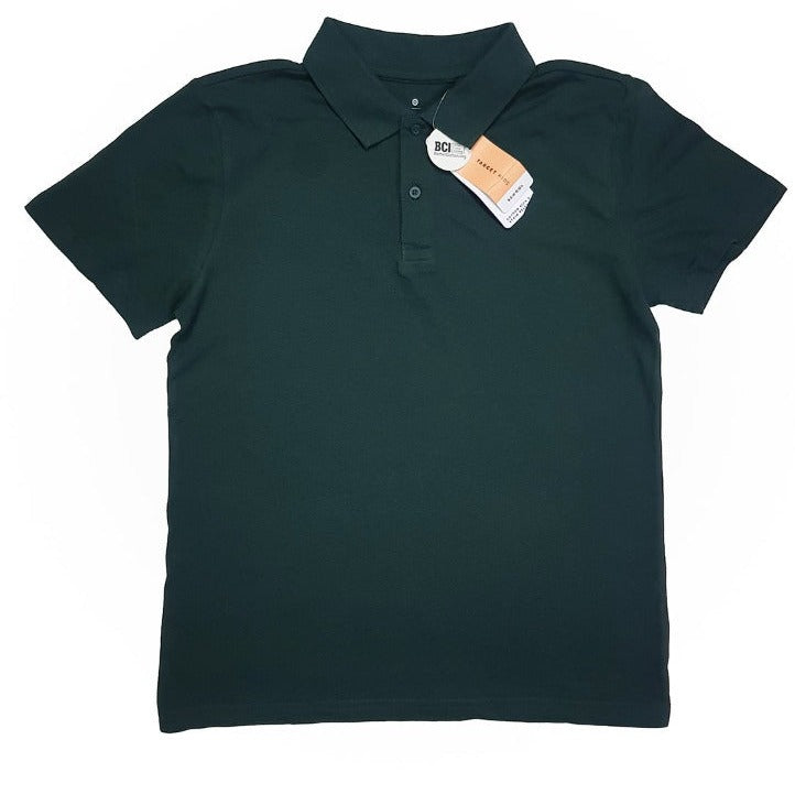 Boys Short Sleeve Basic Solid Organic Cotton Polo T-Shirt