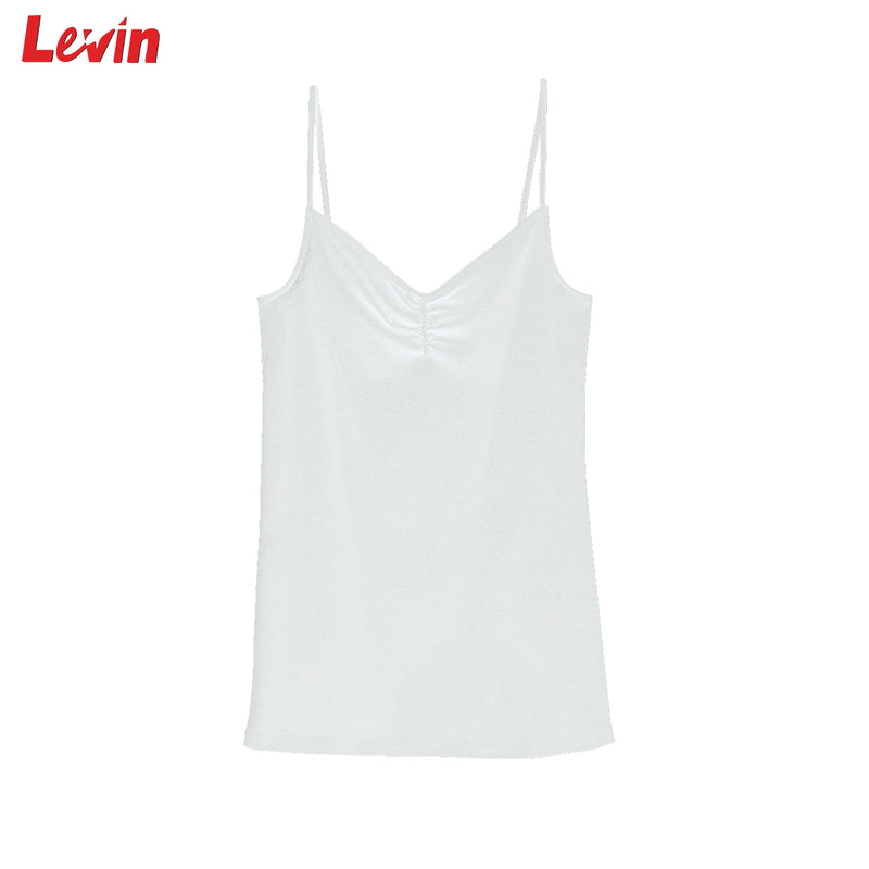 Women's Basic Short spaghetti strap Fitted Cami Cotton Tank Top