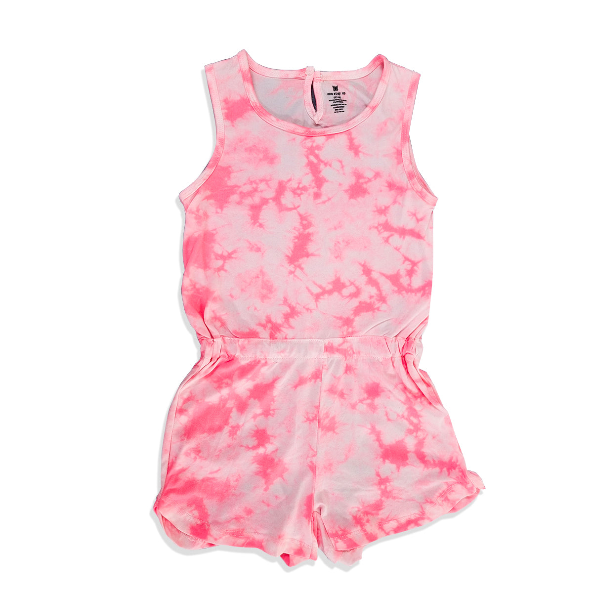 Girls Summer Sleeveless Ruffle Trim Soft Comfy Casual Jumpsuit