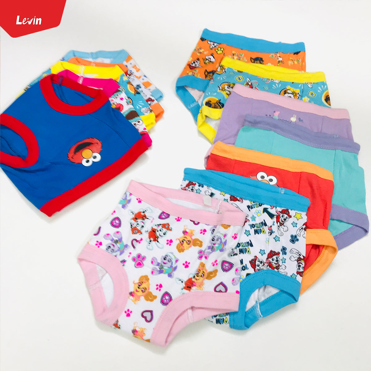 5 Pack Assorted Padded Reusable Potty Training Cotton Underpants for Baby