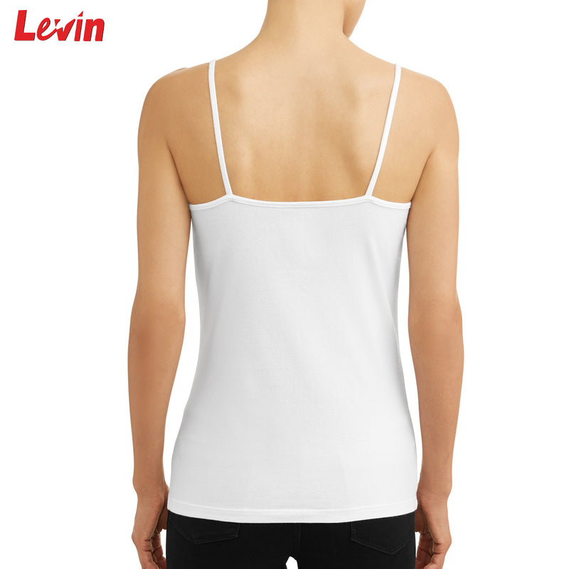 Women's Basic Short spaghetti strap Fitted Cami Cotton Tank Top