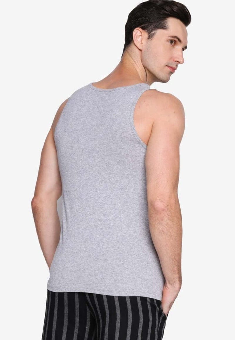 Men's Multicolor Scoop Neck Plus Size Cotton Tank Tops