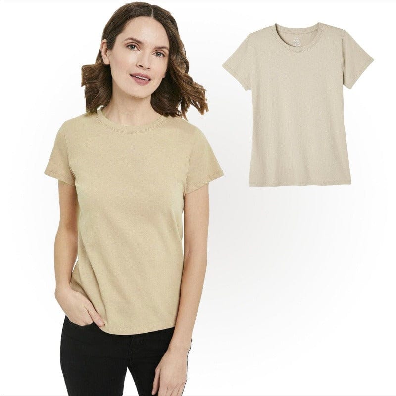 Multicolor Women's Plus Size Cotton Crew Neck T- Shirt