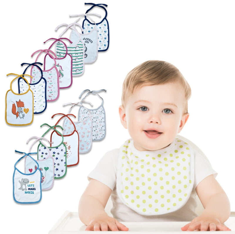5-pack Assorted Multicolor Organic Cotton Toddler Baby Bib