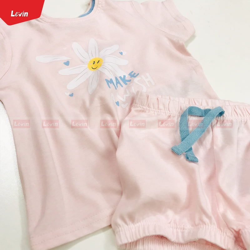 Baby Boys Girls 2 in 1 Cotton T-shirt and Shorts Set
