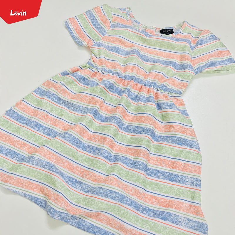 Girls Comfortable Printed Casual Short Sleeve Frock 