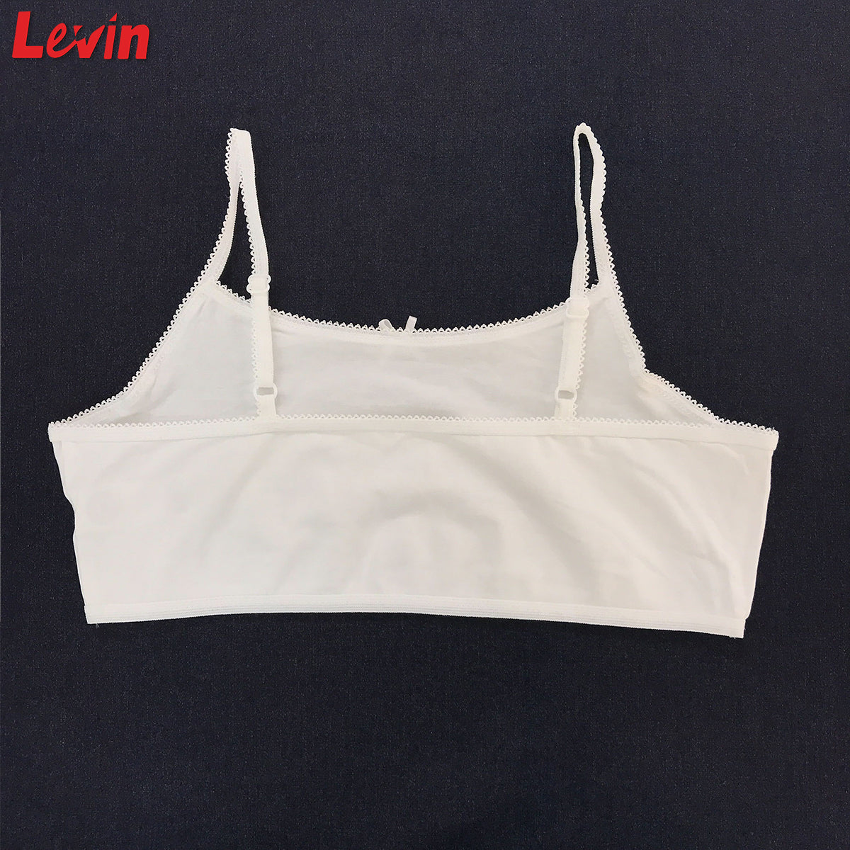 Girls Cotton White Bra with Spaghetti Straps 5 Pcs Combo