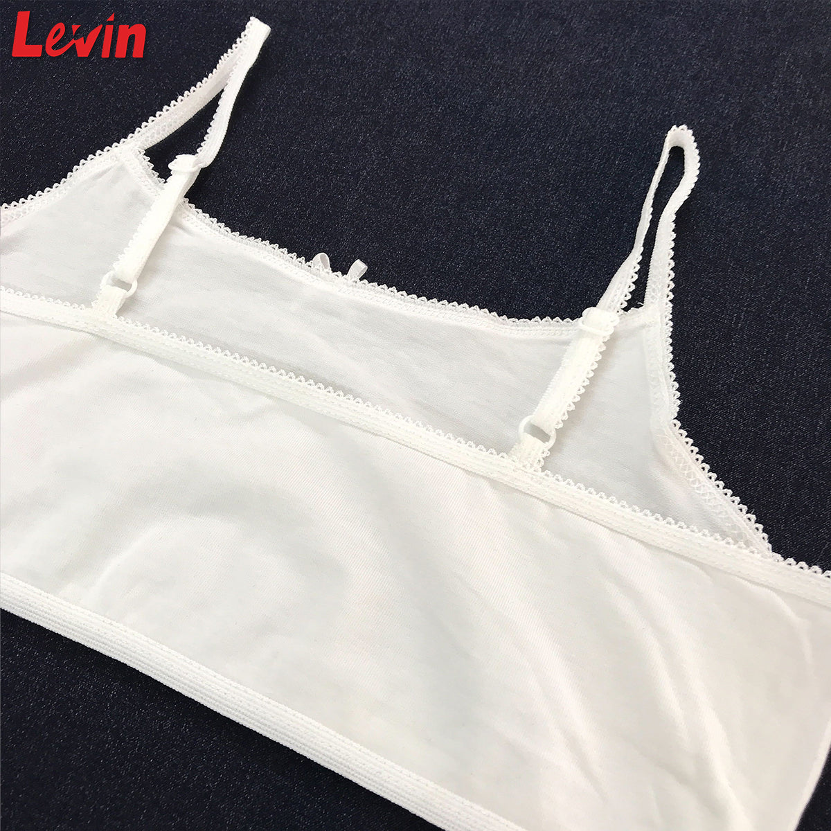 Girls Cotton White Bra with Spaghetti Straps 5 Pcs Combo