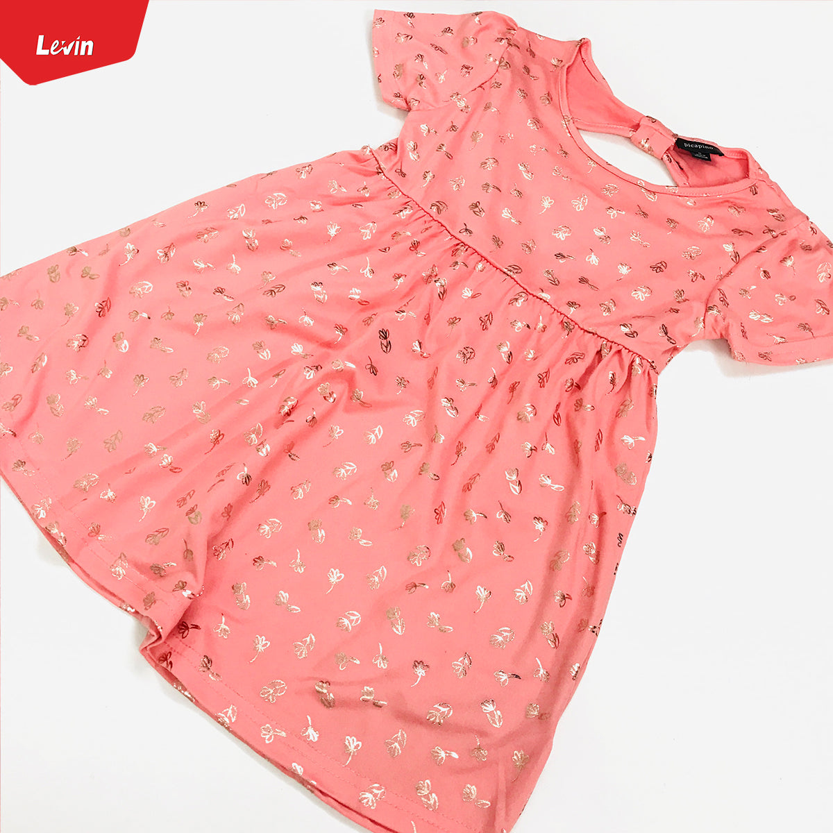 Girls Comfortable Printed Casual Short Sleeve Frock 