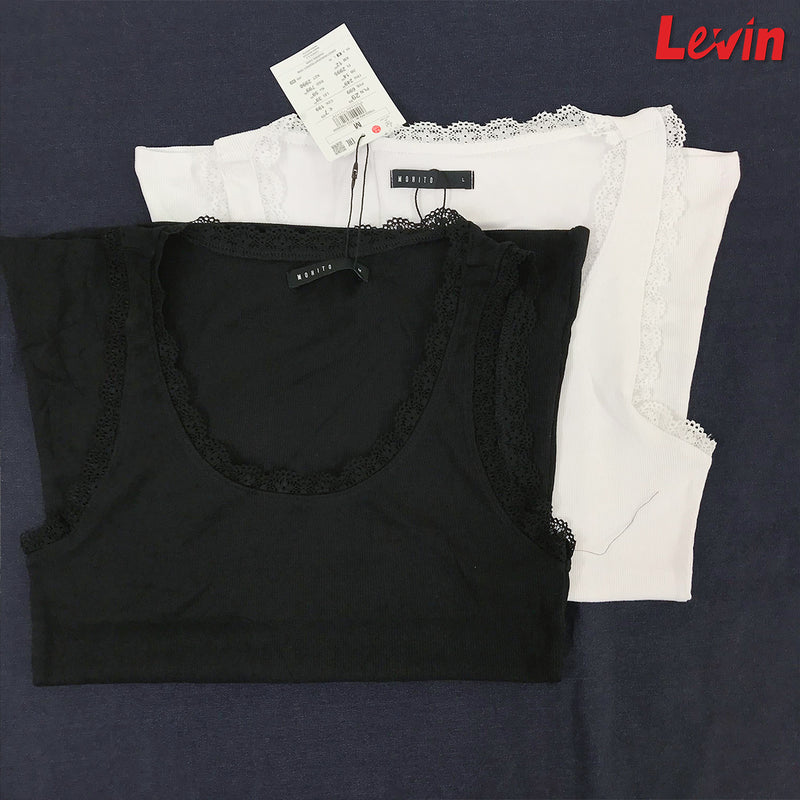 Women Lace Camisole Round Neck Casual Tank Tops