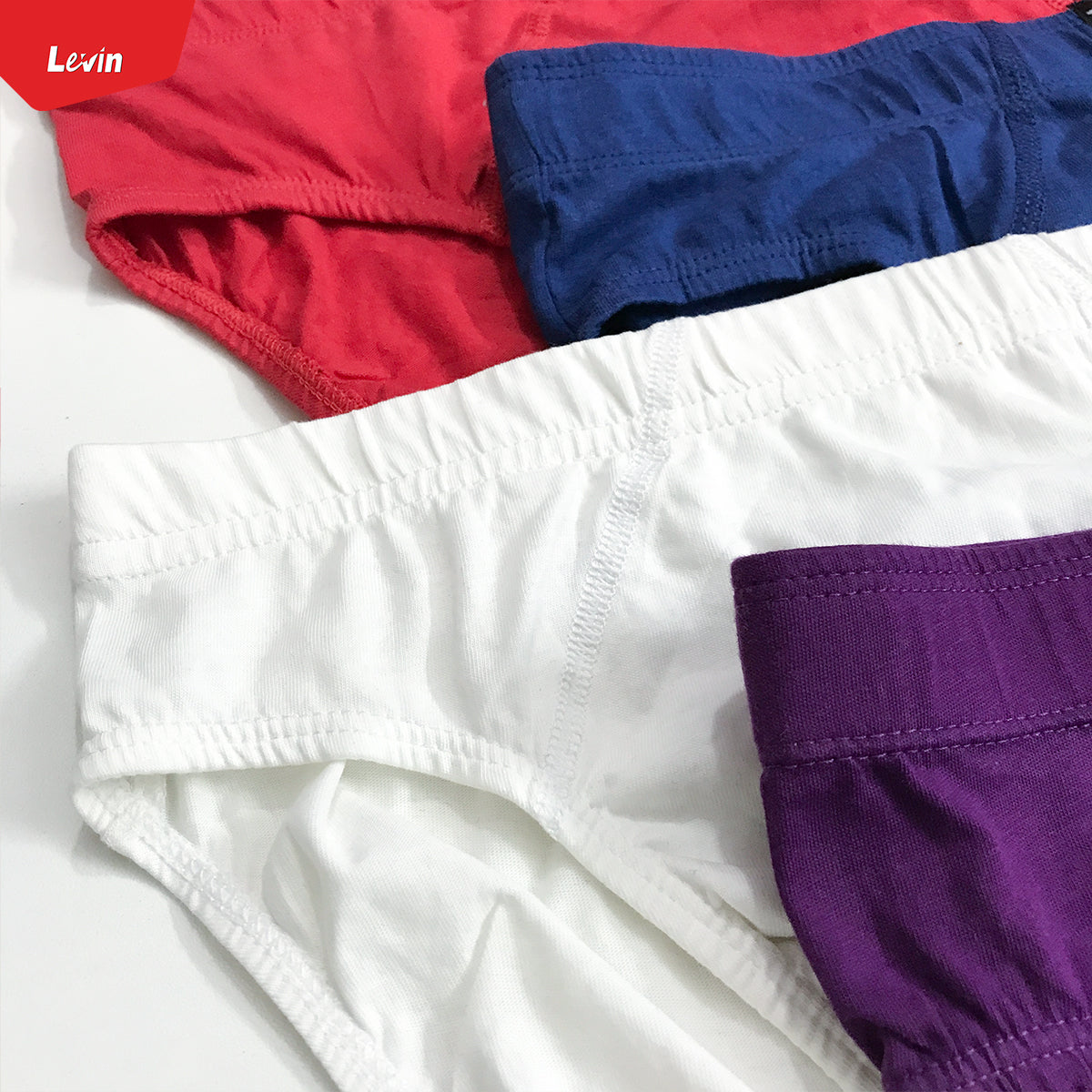 5 Pcs Pack Men's Assorted Inner Elastic Waist belt Cotton Briefs