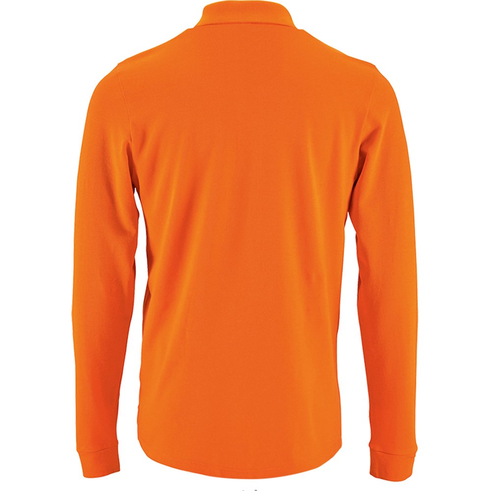 Mens Long Sleeve Pique Polo Cotton T-Shirt