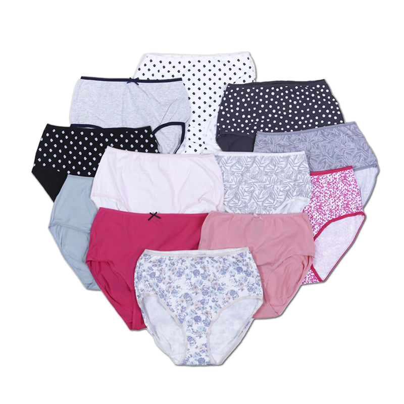 Pack of 5 Women's Assorted Cotton Full Back Cover Panties