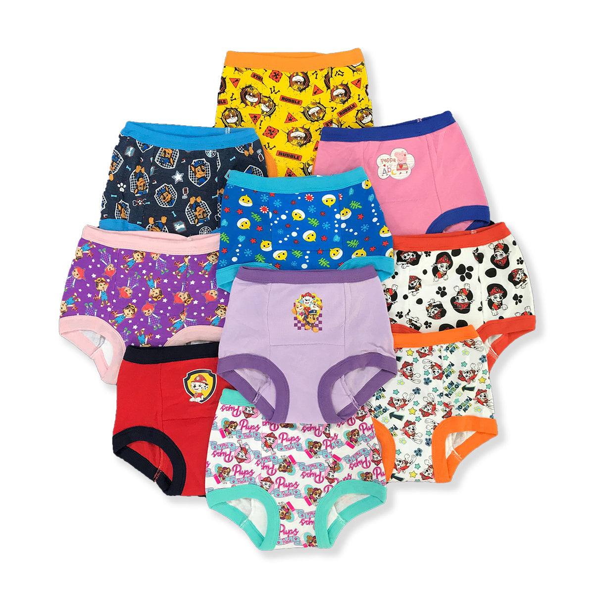 5 Pack Assorted Padded Reusable Potty Training Cotton Underpants for Baby