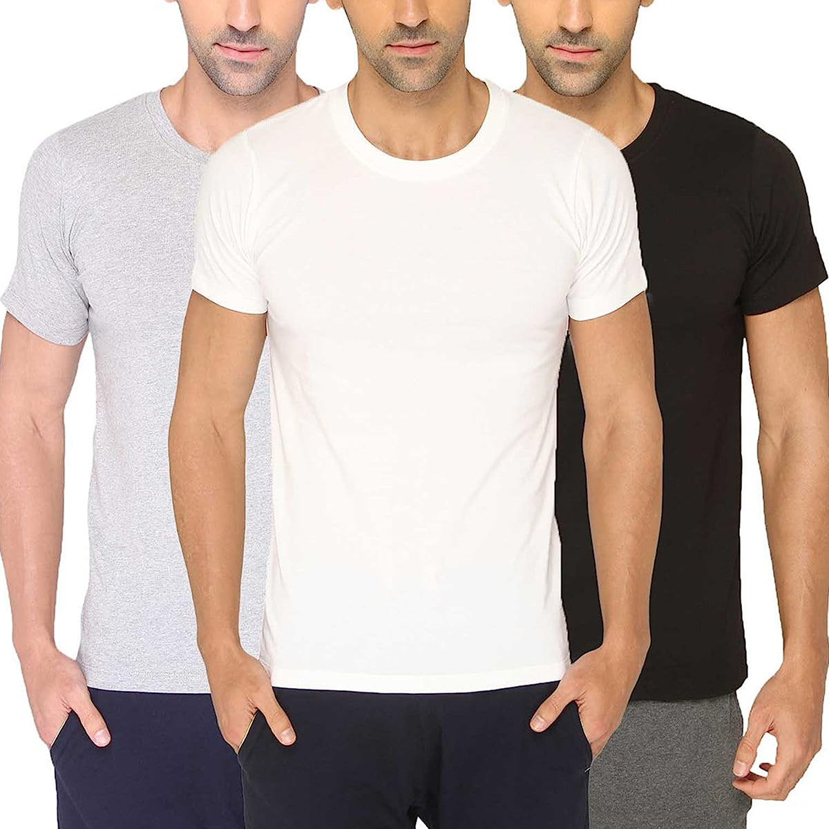 Men's Summer Friendly Casual Comfortable Cotton Crew neck T-shirt 