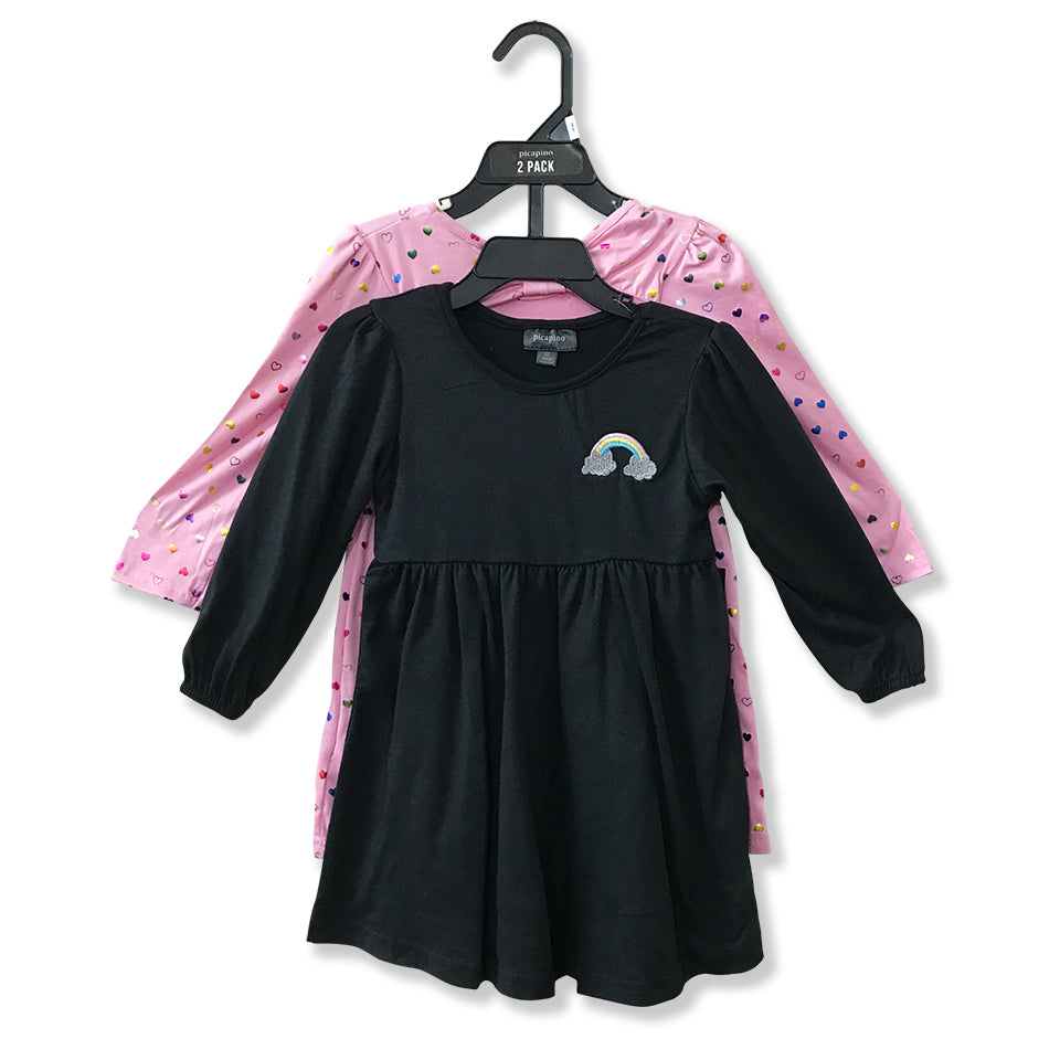 Girls Printed Round Neck Full Sleeve Dress