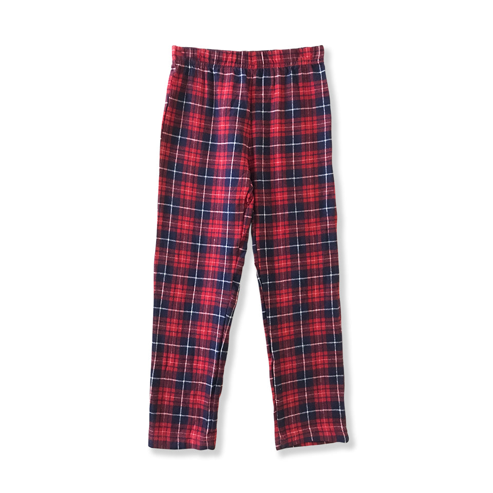 Cotton Pajama Plaid Pajama Pants Boys Blue Plaid Boys Flannel Pj