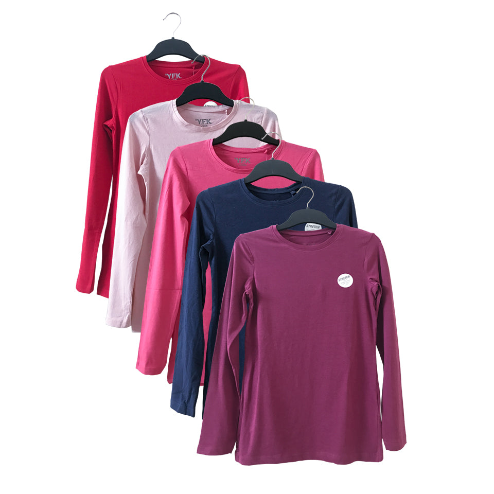 Girls Long Sleeve Round Neck T-Shirt