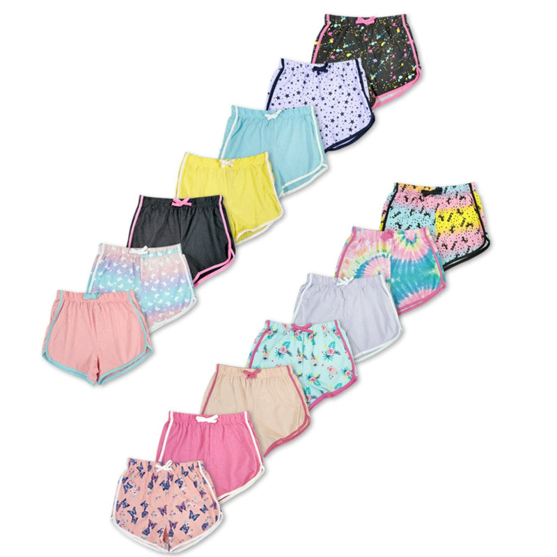 Assorted Multicolor Cotton Summer Short for Girl