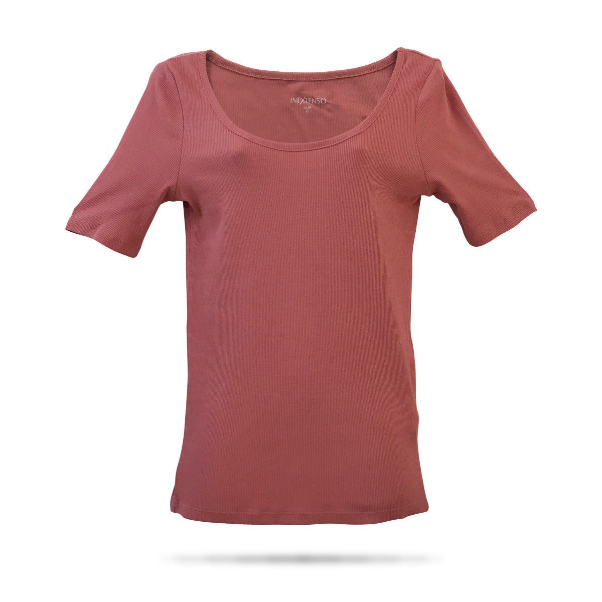 Women’s Cotton Ribbed Fitted  Scoop Neck T-Shirts