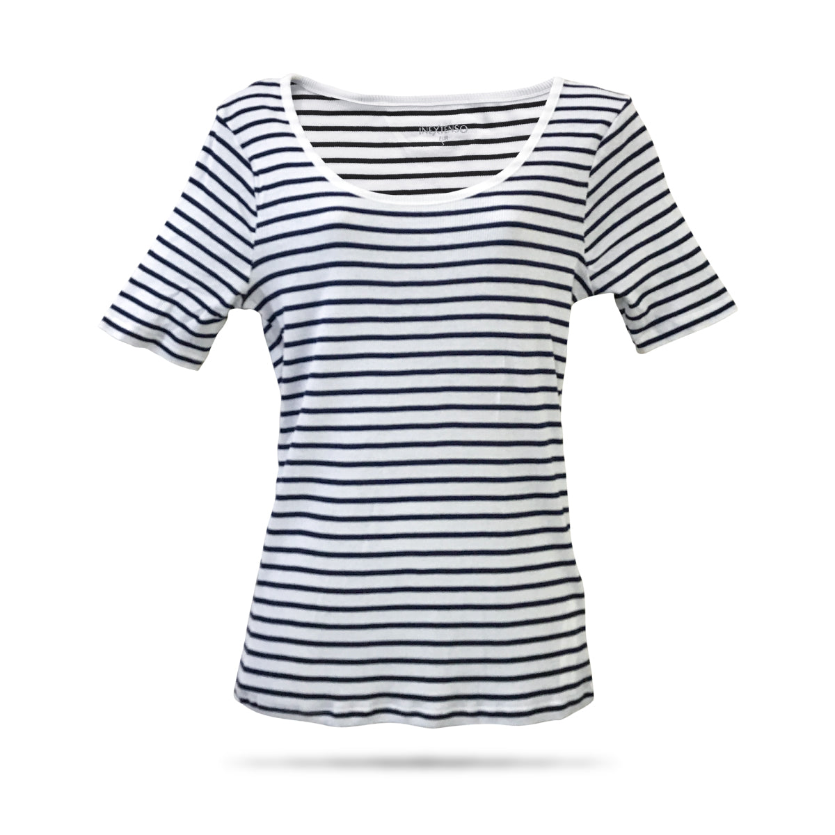 Women’s Cotton Ribbed Fitted  Scoop Neck T-Shirts